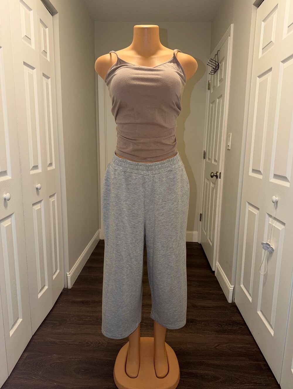 DANSKIN  Light Gray Wide-Leg Lounge Pants size XL Never worn
